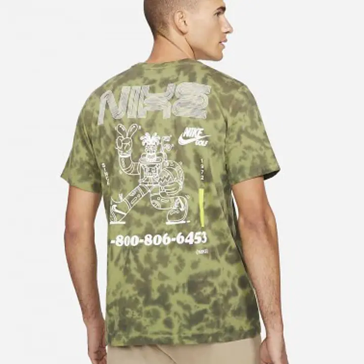 Tie Dye Golf T-Shirt Green Sport - Master